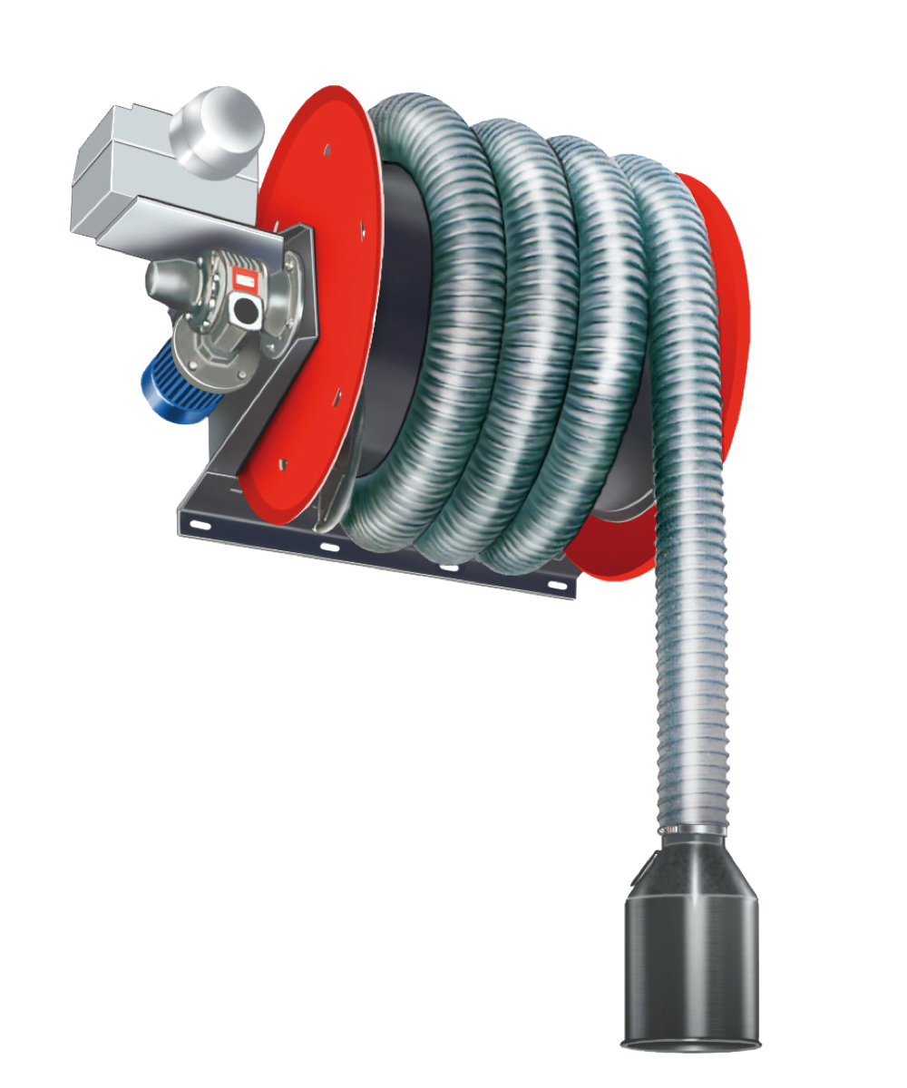 A product shot of the AerService ARHM hose and reel set